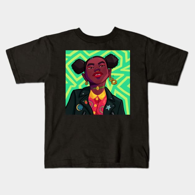 Smiling on the Inside Kids T-Shirt by KeishaOak